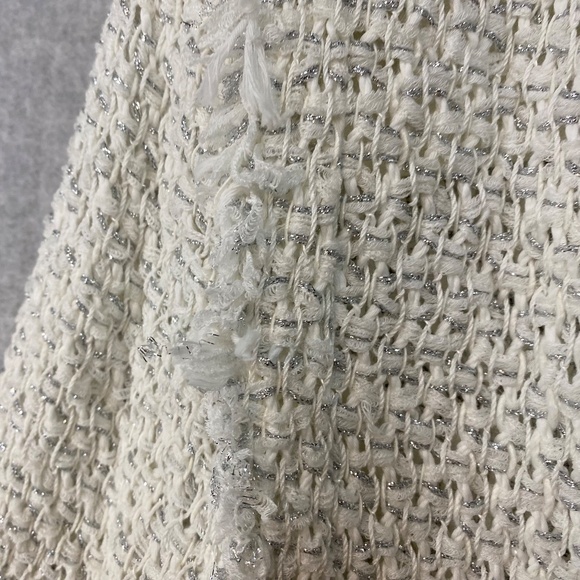 IRO Size 38 SHIRAZA Knit Jacket • White With Silver Accent • Gorgeous! - Picture 6 of 8